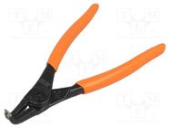Pliers; for circlip; external; 10÷25mm; Pliers len: 140mm; angular BAHCO