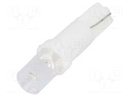LED lamp; green; T5; 12VDC; 3.5lm; No.of diodes: 1; 0.24W; 140° OPTOSUPPLY