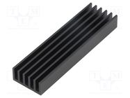 Heatsink: extruded; grilled; black; L: 75mm; W: 21mm; H: 10mm; 20.8K/W FISCHER ELEKTRONIK