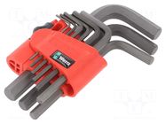 Wrench-set; Hex Plus key; steel; 9pcs. WERA