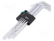 Wrench-set; Hex Plus key; steel; 9pcs. WERA