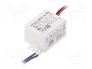Power supply: switched-mode; LED; 3W; 3÷9.5VDC; 500mA; 90÷264VAC RECOM
