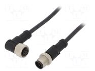 Cable: for sensors/automation; plug; PIN: 8; 1m; Insulation: PUR AMPHENOL LTW