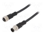 Cable: for sensors/automation; plug; PIN: 12; M12 male,M12 female AMPHENOL LTW