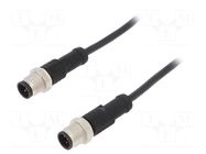Cable: for sensors/automation; PIN: 5; with metal nut; plug; 60V AMPHENOL LTW