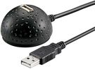 USB 2.0 Hi-Speed Extension Cable with Desktop Stand, black, 1.5 m - USB 2.0 male (type A) > USB 2.0 female (type A)