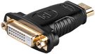 HDMI™/DVI-D Adapter, gold-plated, HDMI™ connector male (type A), black - HDMI™ connector male (type A) > DVI-D female Dual-Link (24+1 pin)