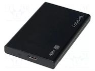 Hard discs housing: 2,5"; USB 3.0; ABS; black LOGILINK