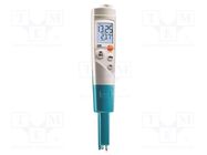 Meter: pH; LCD; 0÷14pH; 0÷60°C; Accur: ±0.4°C; IP68 TESTO
