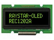 Display: OLED; alphanumeric; 12x2; Dim: 55.7x32x11mm; green; PIN: 15 RAYSTAR OPTRONICS