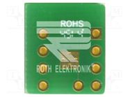 Board: universal; multiadapter; W: 11.43mm; L: 13.5mm; MSOP8 ROTH ELEKTRONIK GMBH