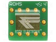 Board: universal; multiadapter; W: 12.5mm; L: 12.5mm; DFN10,eMSOP10 ROTH ELEKTRONIK GMBH