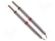 Tip; bent chisel; 1mm; 420÷475°C; for hot tweezers; 2pcs; TZ-KIT-1 THERMALTRONICS