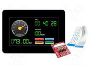 Display: TFT; 4.3"; 480x272; 32kBRAM,192kBFLASH; 475cd/m2; FFC/FPC 4D Systems