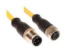 M12 CORDSET, 4-POS MALE STRAIGHT-FEMALE STRAIGHT, 22 AWG, 4M 68AK2076