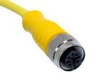 M12 CORDSET, 4-POSITION FEMALE STRAIGHT-OPEN END, 18 AWG, 10M 68AK2098