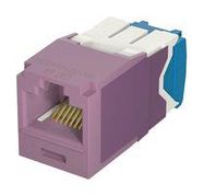 RJ45 CONN, JACK, 8P8C, 1PORT, VIOLET