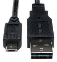 USB CABLE, 2.0 TYPE A-MICRO B PLUG, 1FT