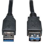 USB CABLE, 3.0 TYPE A PLUG-RCPT, 6FT