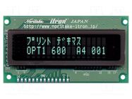 Display: VFD; alphanumeric; 16x2; Char: 4.759mm; 350cd/m2; PIN: 20 NORITAKE Itron