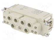 Connector: HDC; contact insert; female; 16A,100A; 400V,690V HARTING