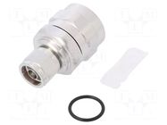 Connector: N; plug; male; EZfit®; straight; 50Ω; clamp; for cable CommScope