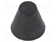 Vibroisolation foot; Ø: 20mm; Shore hardness: 55±5; 253N; 60N/mm 