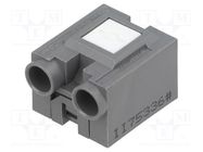 PCB terminal block; angled 90°; 6.9mm; ways: 2; on PCBs; 3.3mm2 ECE