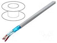 Wire; EcoCable Mini; 3x2x22AWG; MPPE; dark grey; 300V; 30.5m; 100ft ALPHA WIRE