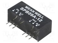 Converter: DC/DC; 9W; Uin: 9÷18V; Uout: 12VDC; Iout: 0÷750mA; SIP8 MEAN WELL