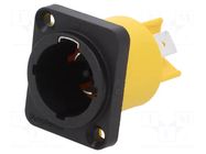 Connector: AC supply; socket; male; PIN: 3; 16A; 250V; thermoplastic AMPHENOL