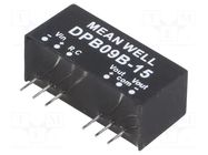 Converter: DC/DC; 9W; Uin: 18÷36VDC; Uout: 15VDC; Uout2: -15VDC; SIP8 MEAN WELL