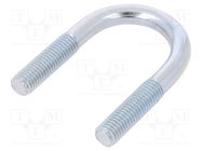 U-bolt; B; 1.5; steel; zinc; Thread len: 34mm; for fixing pipes DROMET