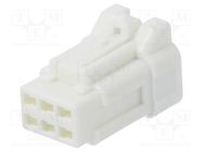 Connector: wire-wire/PCB; DF62W; plug; female; straight; PIN: 6 HIROSE