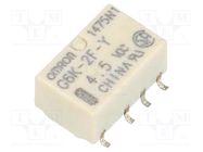 Relay: electromagnetic; DPDT; Ucoil: 4.5VDC; Icontacts max: 1A OMRON Electronic Components