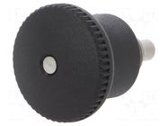 Mount.elem: indexing plungers; with rest position,with knob ELESA+GANTER