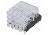 Fiber for LED; Ø2mm; No.of mod: 16; round; Front: convex MENTOR