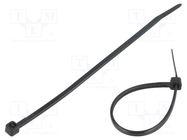Cable tie; L: 100mm; W: 2.5mm; polyamide; 80N; black; Ømax: 21mm FIX&FASTEN