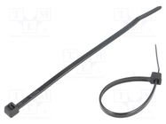 Cable tie; L: 120mm; W: 3.6mm; polyamide; 177N; black; Ømax: 30mm FIX&FASTEN