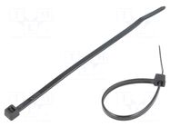 Cable tie; L: 120mm; W: 3.6mm; black; polyamide; 177N; Ømax: 30mm FIX&FASTEN