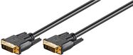 DVI-I Full HD Cable Dual Link, gold-plated, 2 m, black - DVI-I male Dual-Link (24+5 pin) > DVI-I male Dual-Link (24+5 pin)