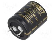 Capacitor: electrolytic; SNAP-IN; 5.6mF; 40VDC; Ø25x30mm; ±20% KEMET