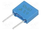 Capacitor: polyester; 0.01uF; 40VAC; 63VDC; 5mm; ±5%; 7.3x6.5x2.5mm EPCOS