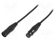 Male-female; PIN: 3; Cable: XLR-XLR; 5m CLIFF