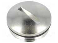 Stopper; PG11; IP68; brass; Plating: nickel; V-N-Ms-SD; 5.5mm HUMMEL