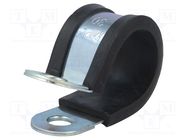 Fixing clamp; ØBundle : 30mm; W: 25mm; steel; Cover material: EPDM MPC INDUSTRIES