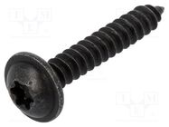 Screw; 100pcs; 25mm; steel; black; Thread: 4,2 ROMIX