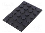 Self-adhesive foot; H: 5mm; black; polyurethane; Dim: Ø20mm; Bumpon 3M