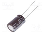 Capacitor: electrolytic; low ESR; THT; 390uF; 16VDC; Ø10x16mm; ±20% NICHICON