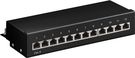 CAT 6 Mini/Desktop Patch Panel, 12 Port, black - STP shielded